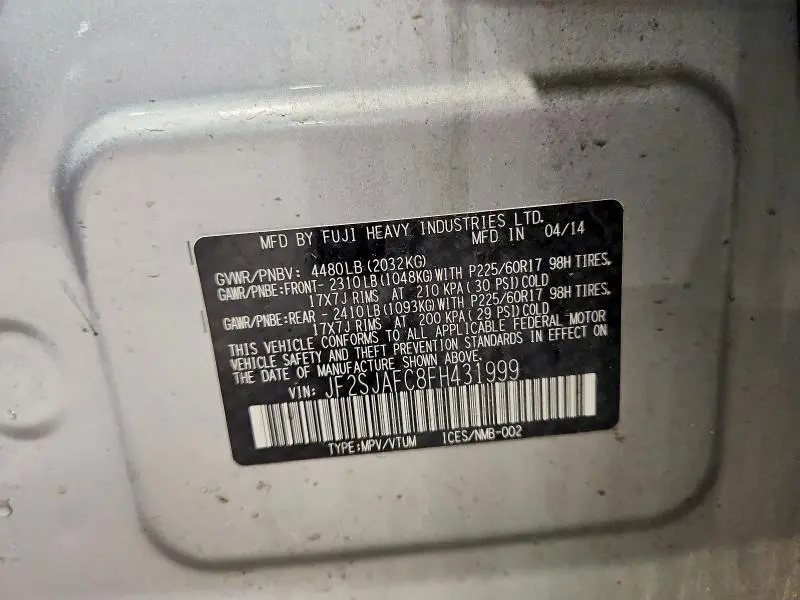 2015 SUBARU FORESTER 2.5I PREMIUM  