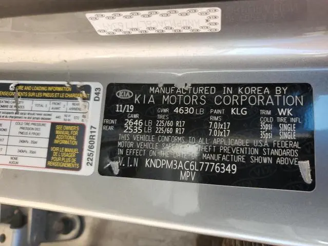 2020 KIA SPORTAGE LX  