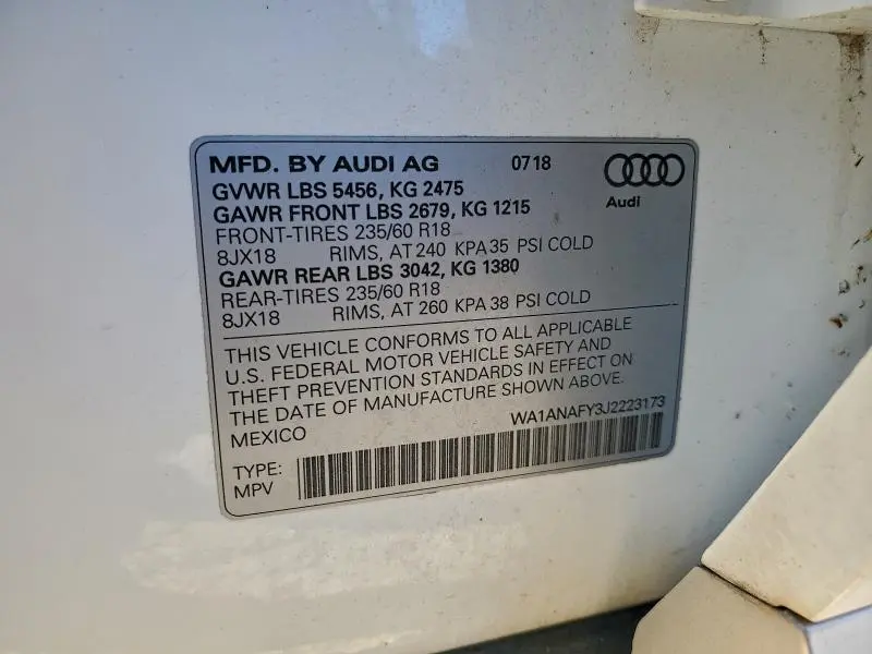 2018 AUDI Q5 PREMIUM  