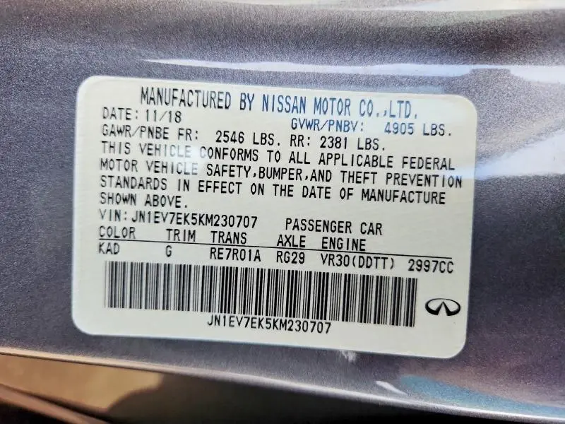 2019 INFINITI Q60 3.0T LUXE  