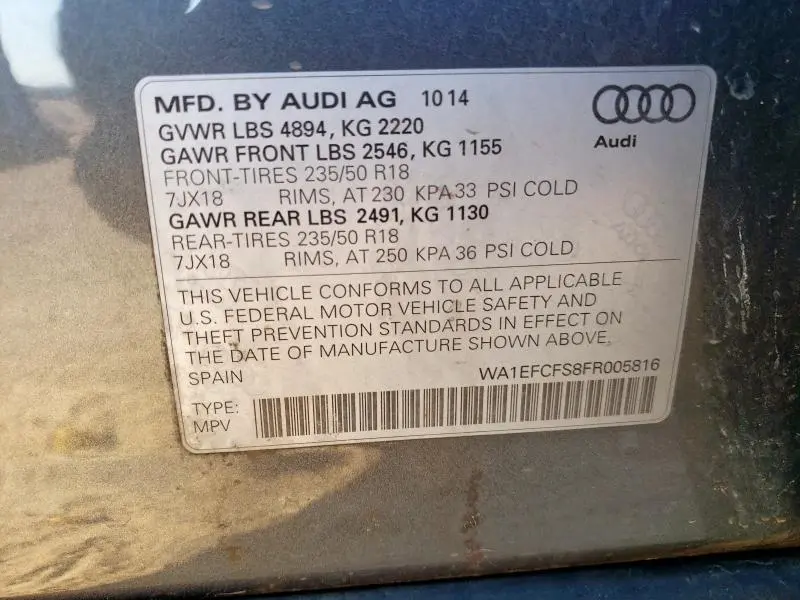 2015 AUDI Q3 PREMIUM PLUS  