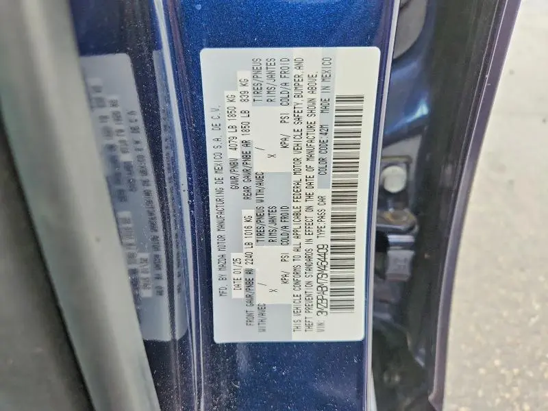 2025 MAZDA 3 SELECT SPORT  