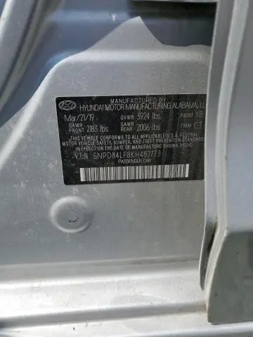 2019 HYUNDAI ELANTRA SEL  