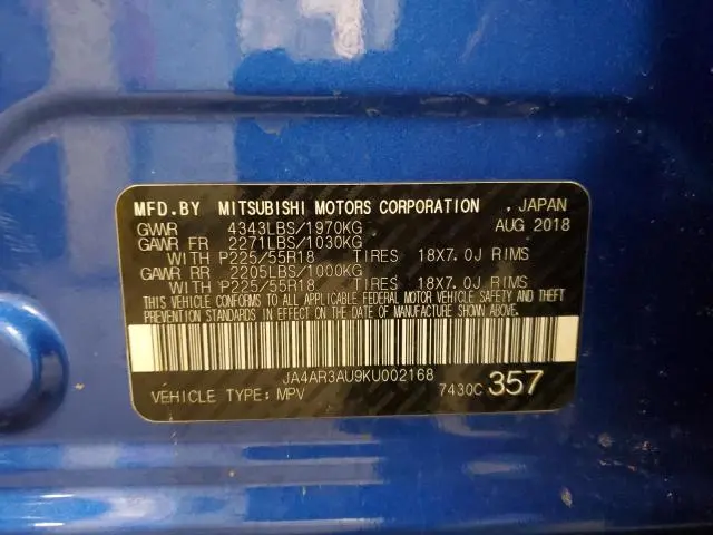 2019 MITSUBISHI OUTLANDER SPORT ES