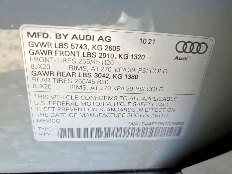 2022 AUDI SQ5 PREMIUM PLUS  