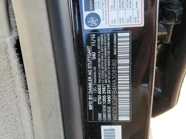 2017 MERCEDES-BENZ S 550 4MATIC  