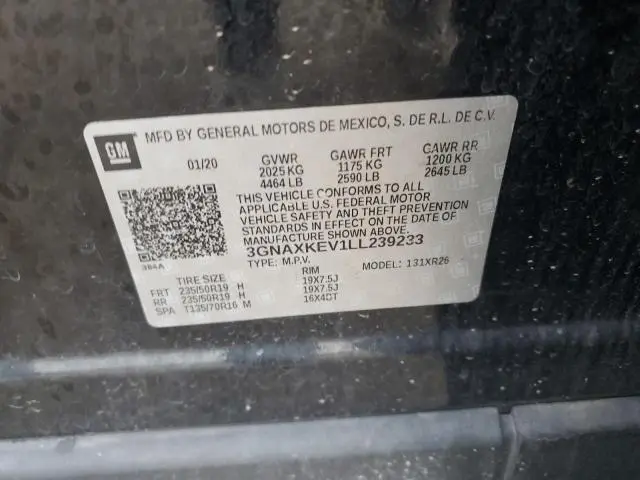2020 CHEVROLET EQUINOX LT  