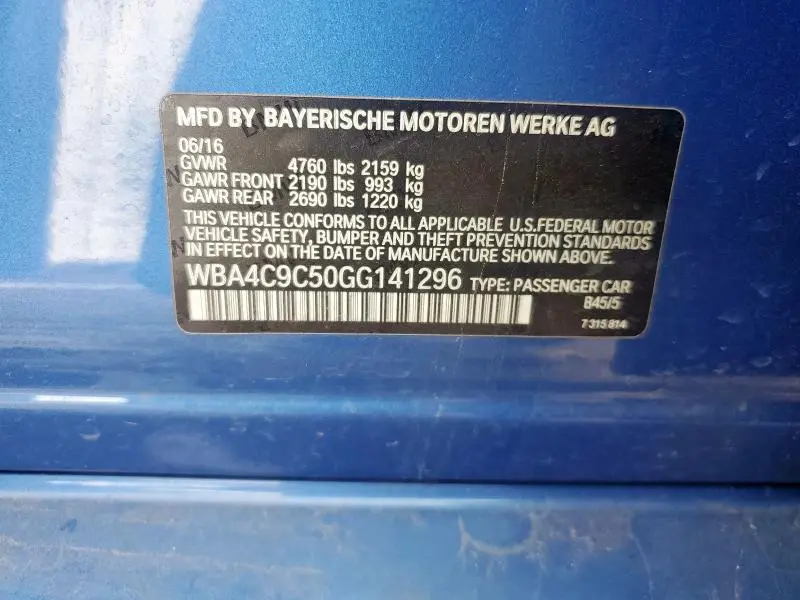 2016 BMW 428 XI GRAN COUPE SULEV