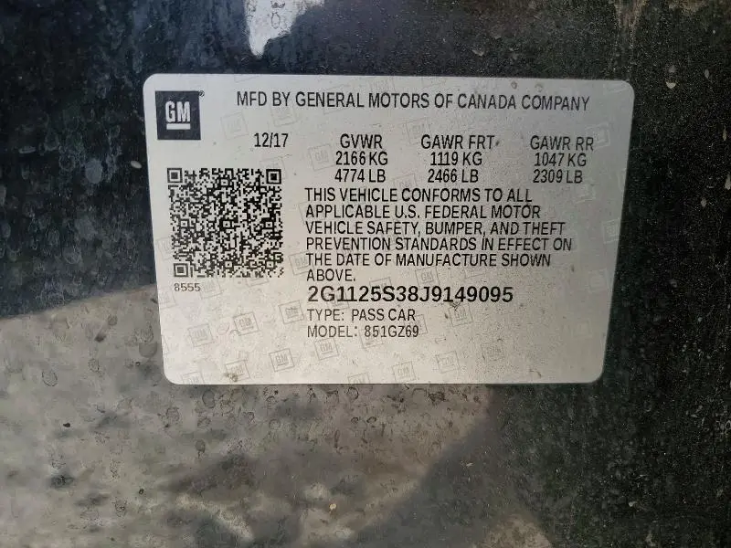 2018 CHEVROLET IMPALA PREMIER  