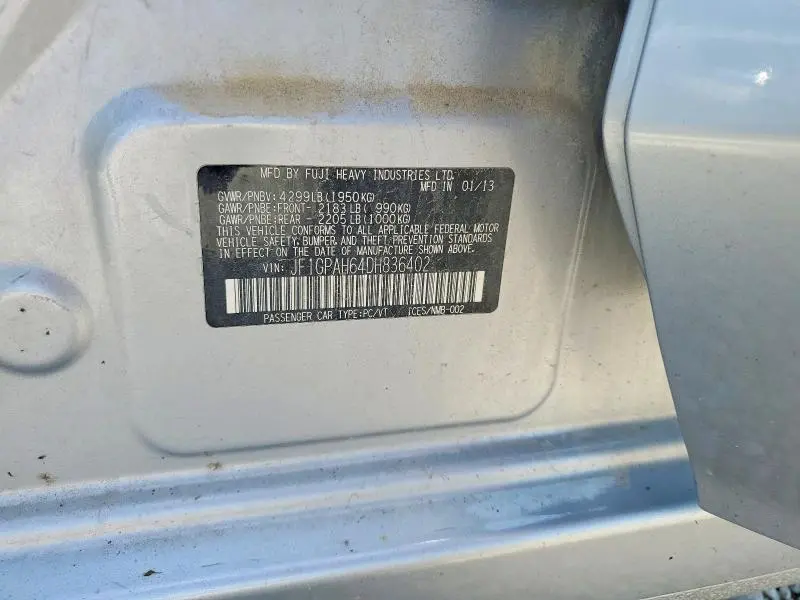 2013 SUBARU IMPREZA LIMITED  