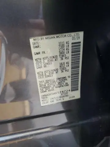 2019 NISSAN TITAN SV  
