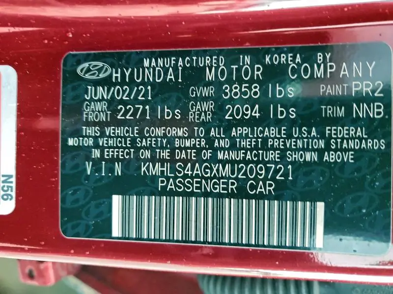 2021 HYUNDAI ELANTRA SEL  