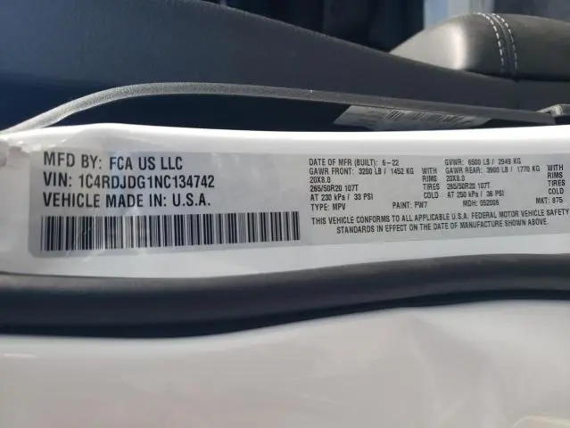 2022 DODGE DURANGO GT  