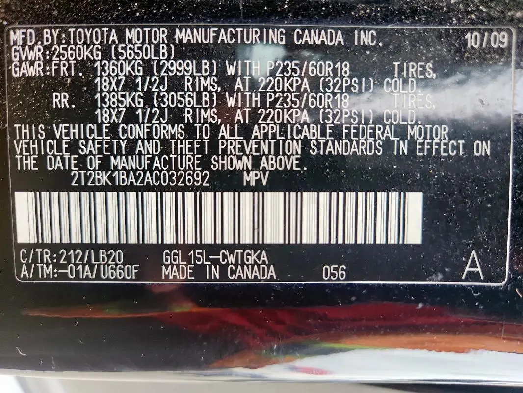 2010 LEXUS RX 350  