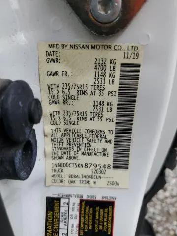 2019 NISSAN FRONTIER S