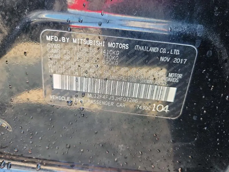 2018 MITSUBISHI MIRAGE G4 SE  