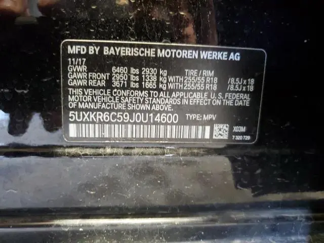 2018 BMW X5 XDRIVE50I  