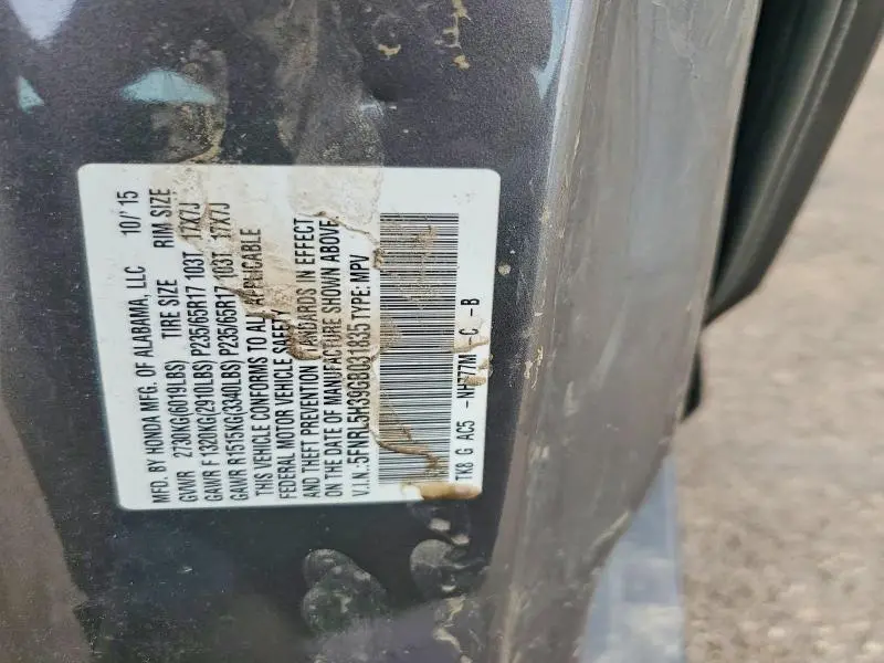 2016 HONDA ODYSSEY SE  