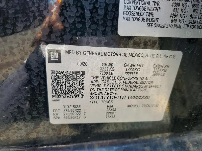 2020 CHEVROLET SILVERADO K1500 LT  