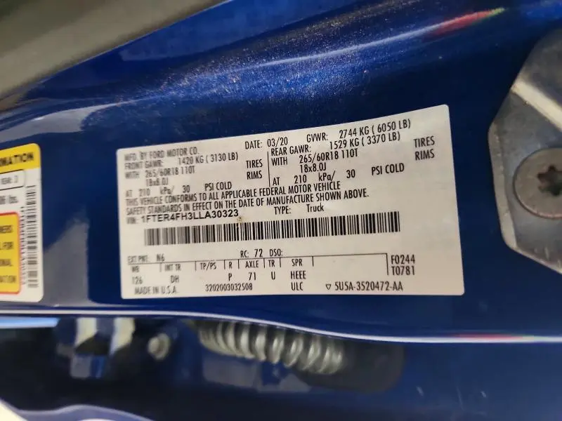 2020 FORD RANGER XL  