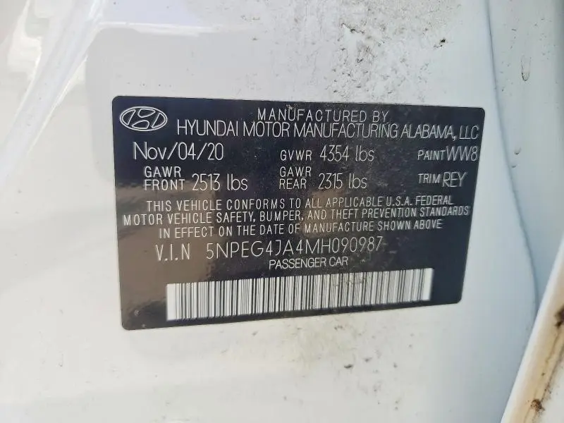 2021 HYUNDAI SONATA SE  
