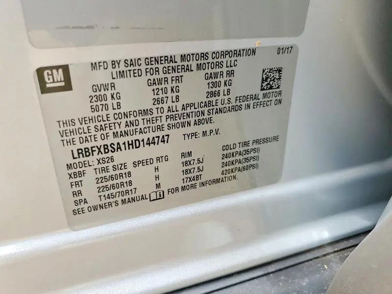 2017 BUICK ENVISION ESSENCE  