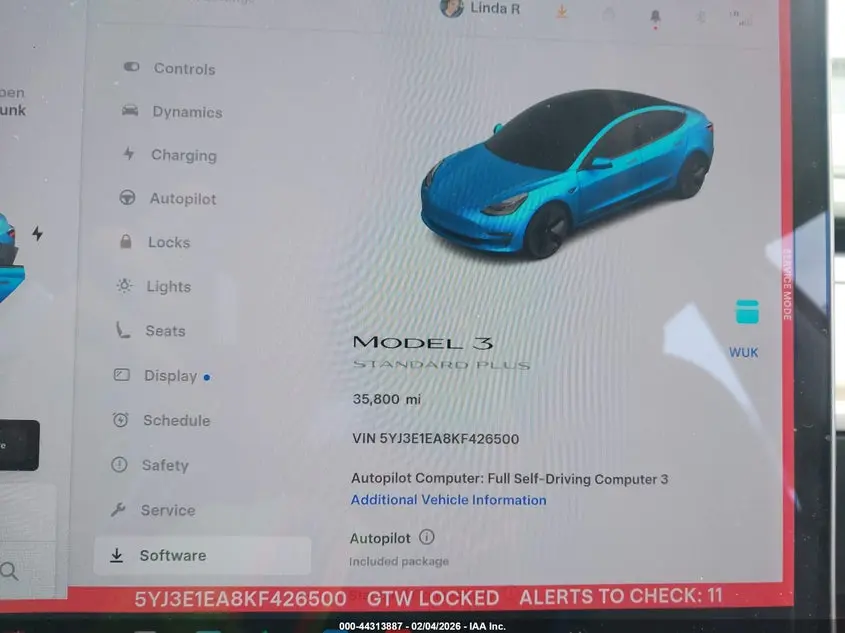 2019 TESLA MODEL 3 LONG RANGE/MID RANGE/STANDARD RANGE/STANDARD RANGE PLUS