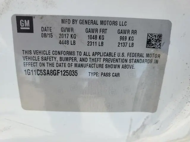 2016 CHEVROLET MALIBU LIMITED LT  