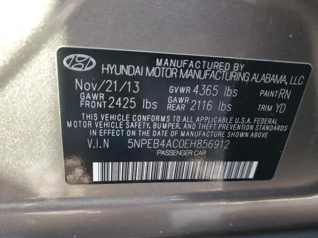 2014 HYUNDAI SONATA GLS  