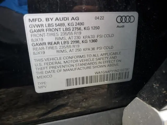 2022 AUDI Q5 PREMIUM 45  