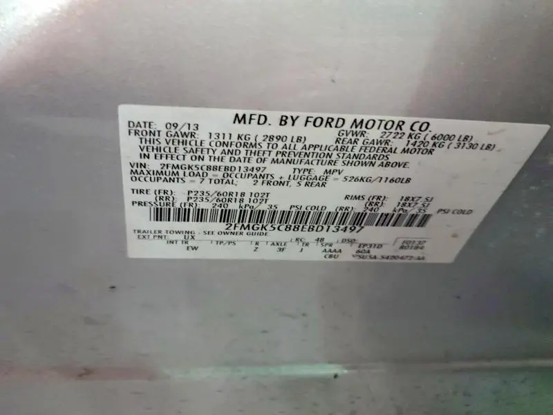 2014 FORD FLEX SEL  
