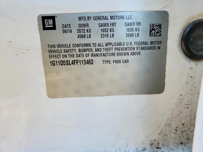 2015 CHEVROLET MALIBU 2LT  