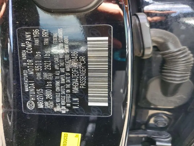 2015 HYUNDAI GENESIS 3.8L  