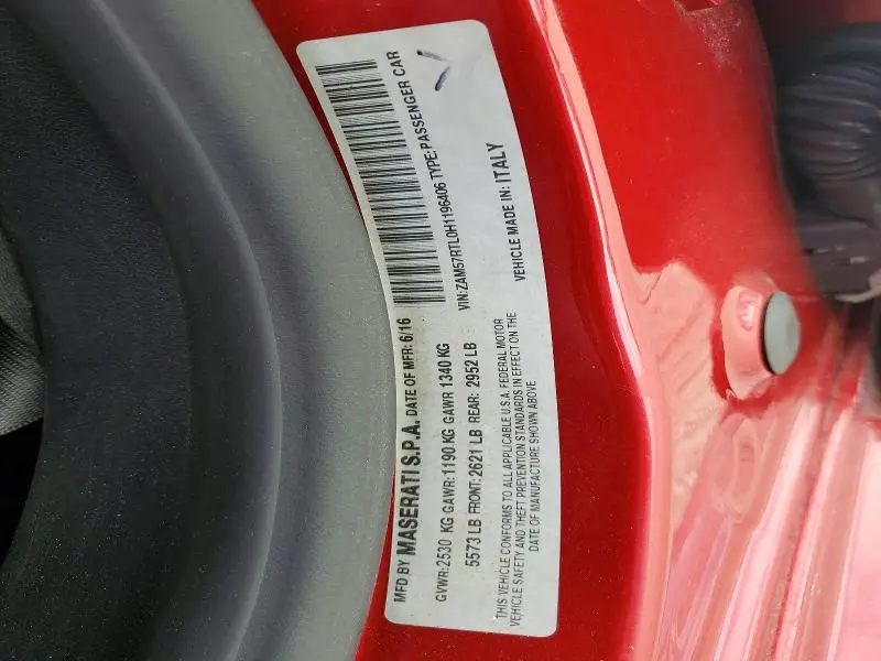 2017 MASERATI GHIBLI S  