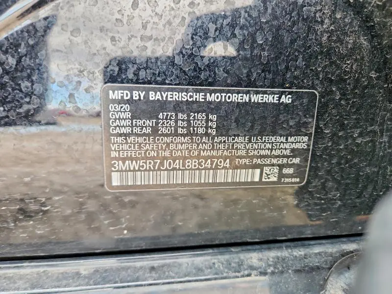 2020 BMW 330XI   