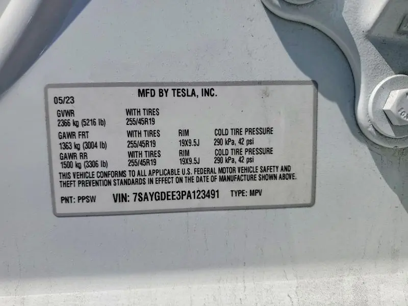 2023 TESLA MODEL Y   