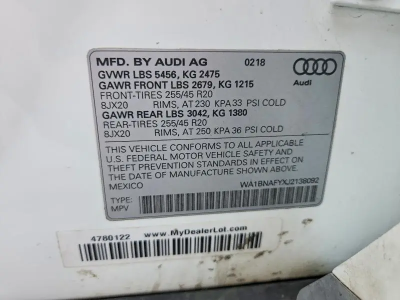 2018 AUDI Q5 PREMIUM PLUS  