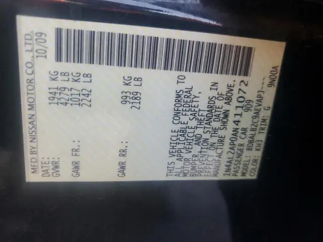 2010 NISSAN ALTIMA BASE  