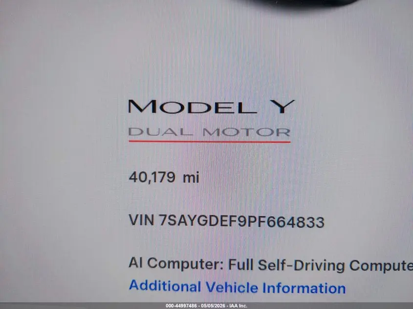 2023 TESLA MODEL Y PERFORMANCE DUAL MOTOR ALL-WHEEL DRIVE