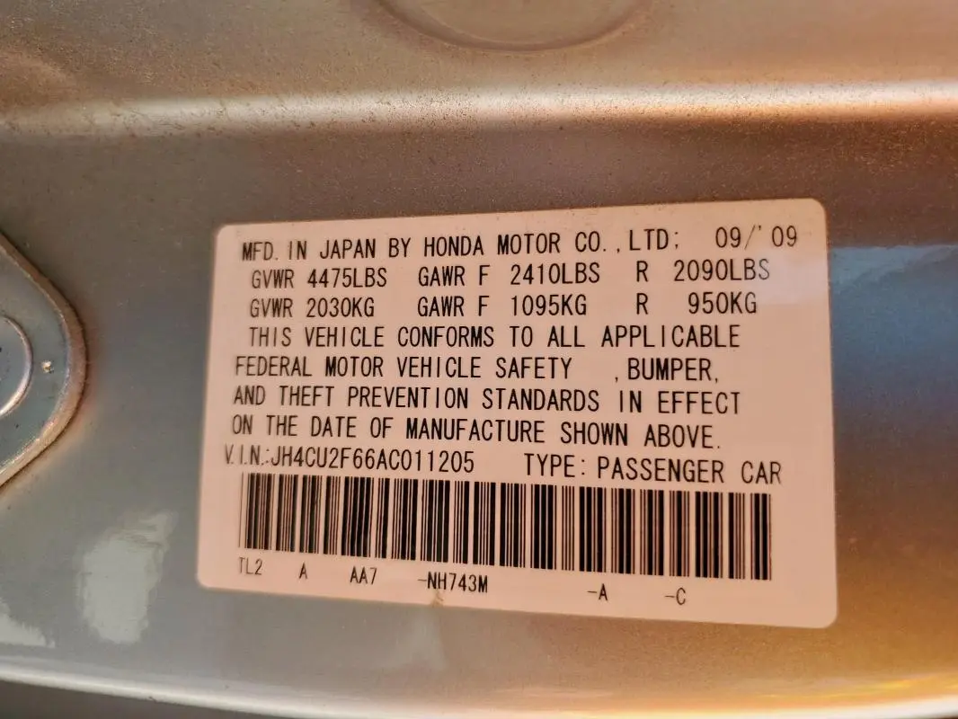 2010 ACURA TSX   