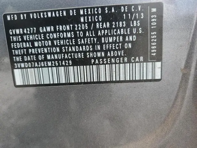 2014 VOLKSWAGEN JETTA SE  