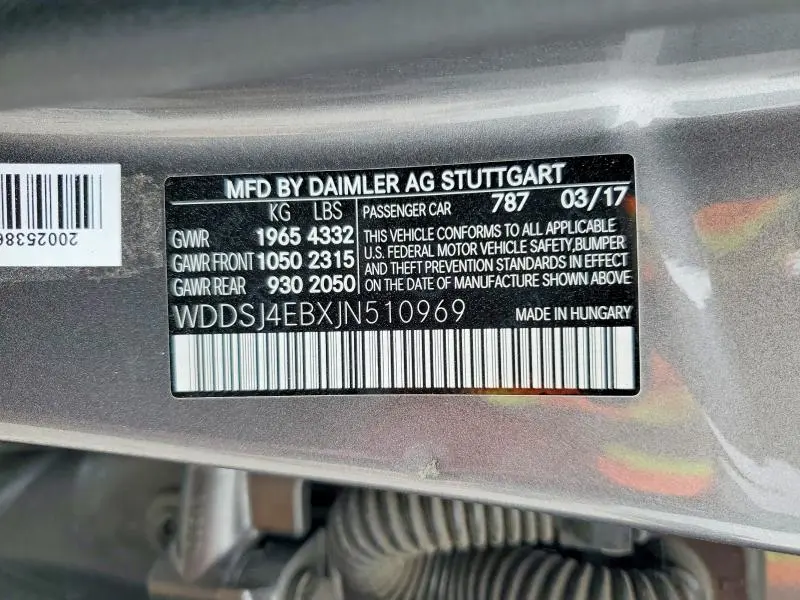 2018 MERCEDES-BENZ CLA 250  