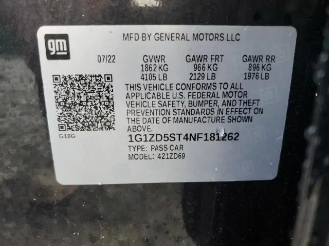 2022 CHEVROLET MALIBU LT  