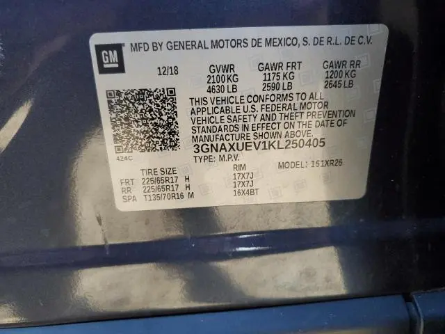 2019 CHEVROLET EQUINOX LT  