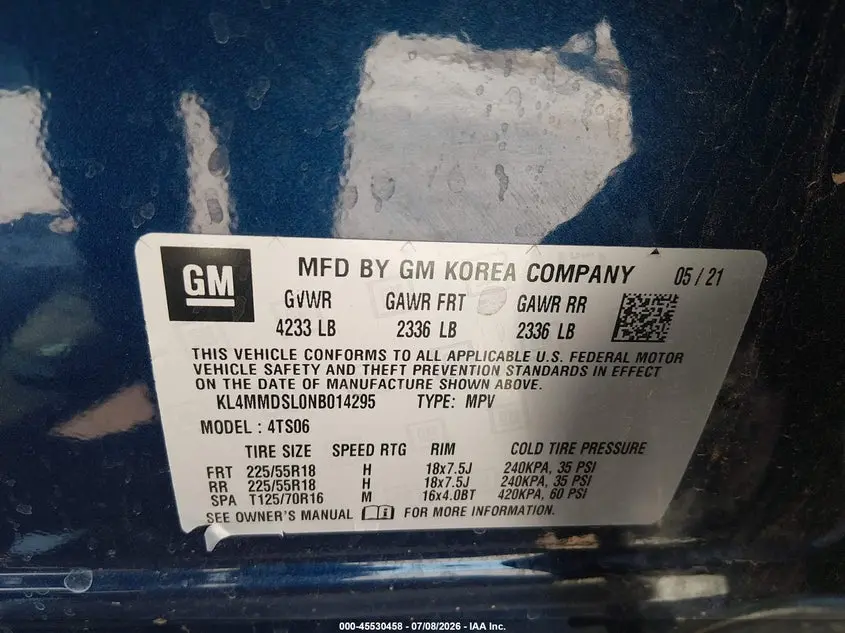 2022 BUICK ENCORE GX FWD SELECT