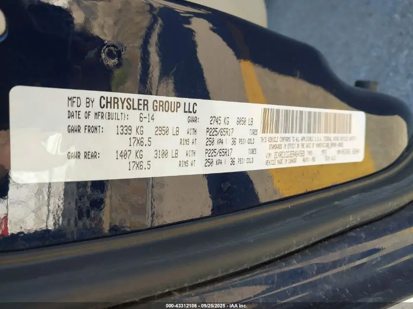 2014 CHRYSLER TOWN & COUNTRY TOURING-L