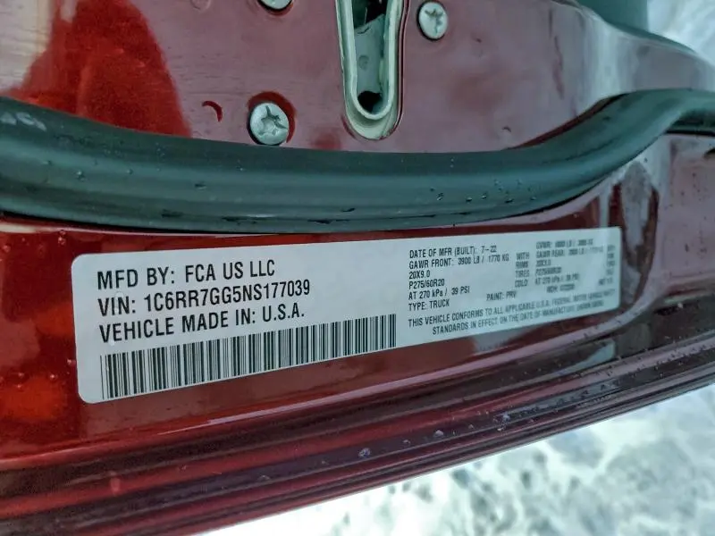 2022 RAM 1500 CLASSIC SLT  