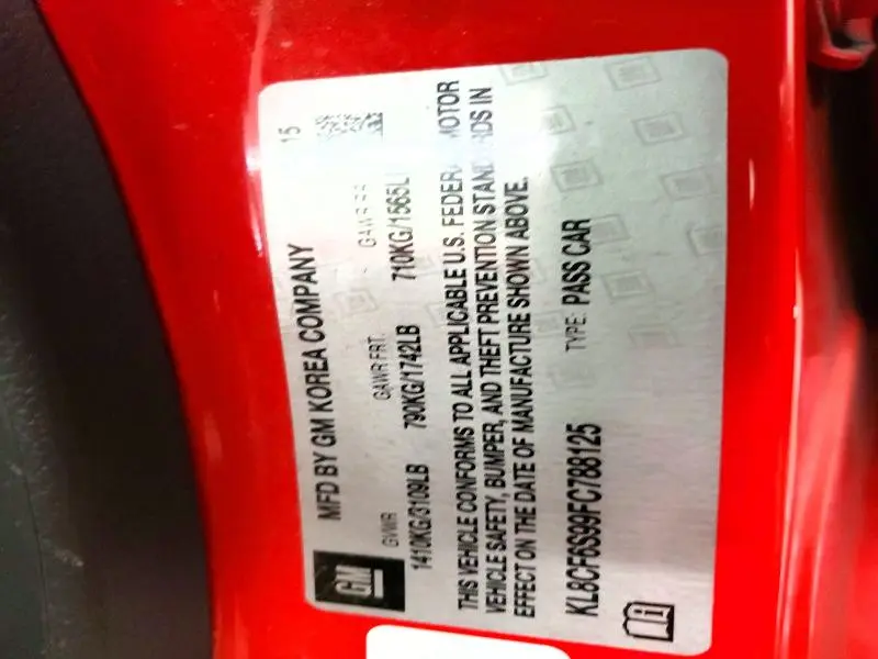 2015 CHEVROLET SPARK 2LT  