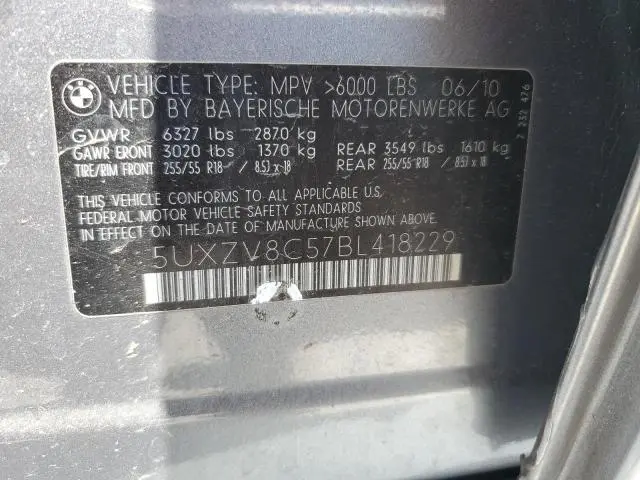 2011 BMW X5 XDRIVE50I  