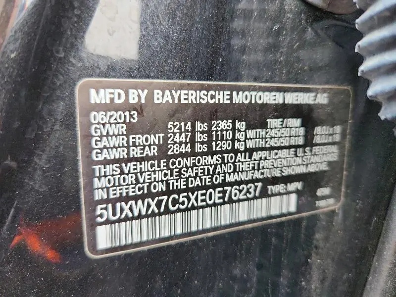 2014 BMW X3 XDRIVE35I  